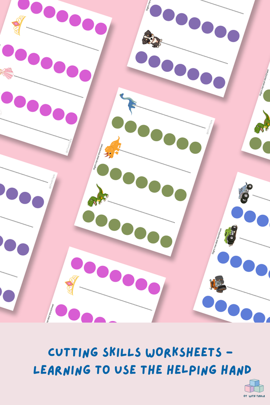 Helping Hand Scissor Worksheets (OTWithTayla)