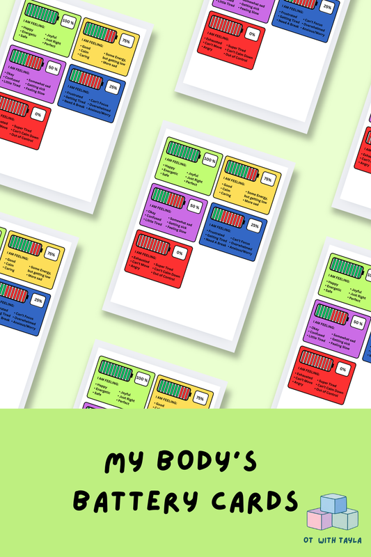 My Body Battery Cards - CANVA TEMPLATE