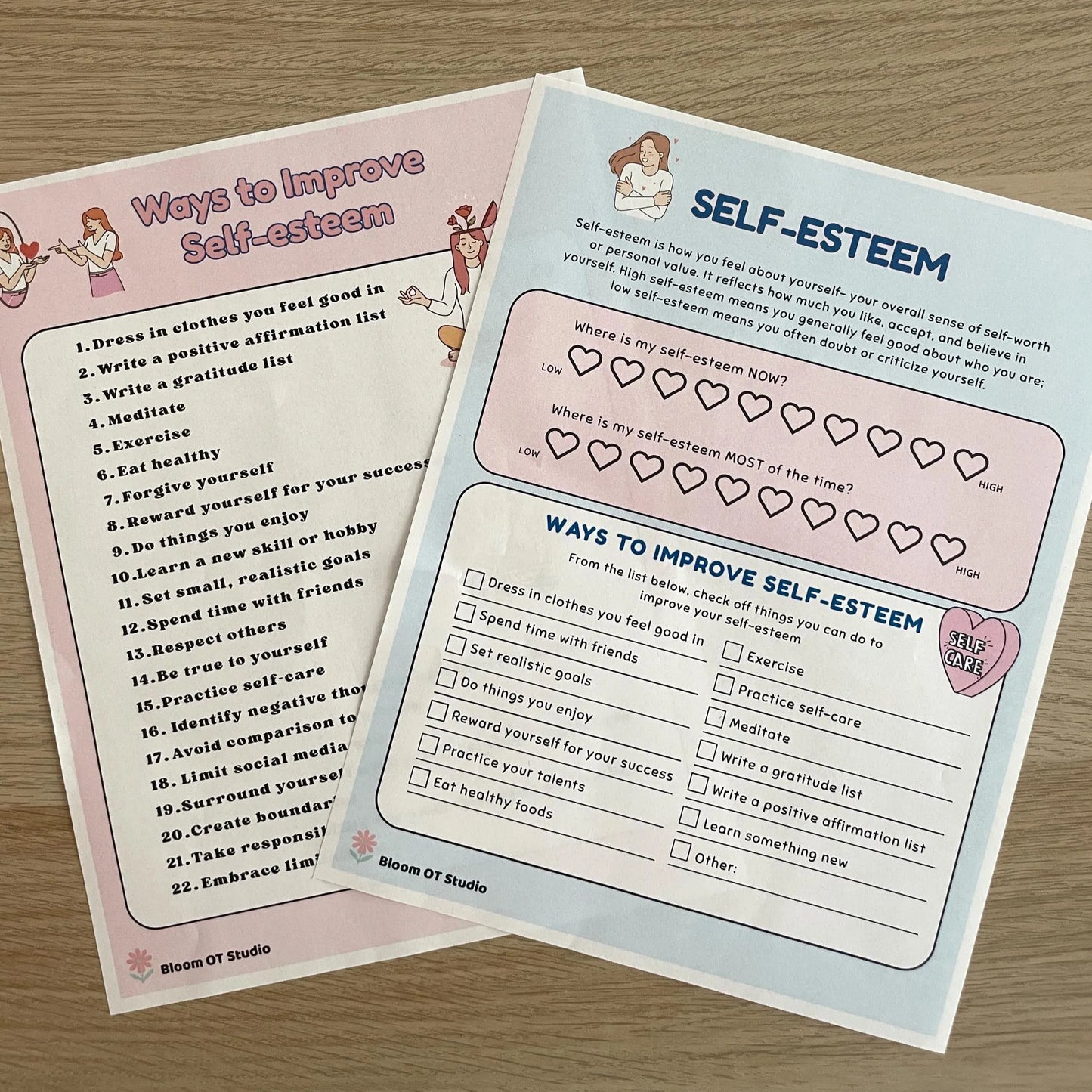 Printable Self-Esteem Worksheets for Kids, Teens & Adults | OT Mental Health Resource