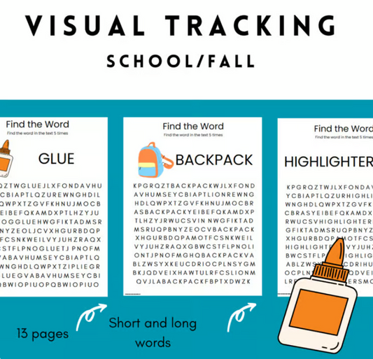 Visual Tracking School Fall Theme Ocular Motor