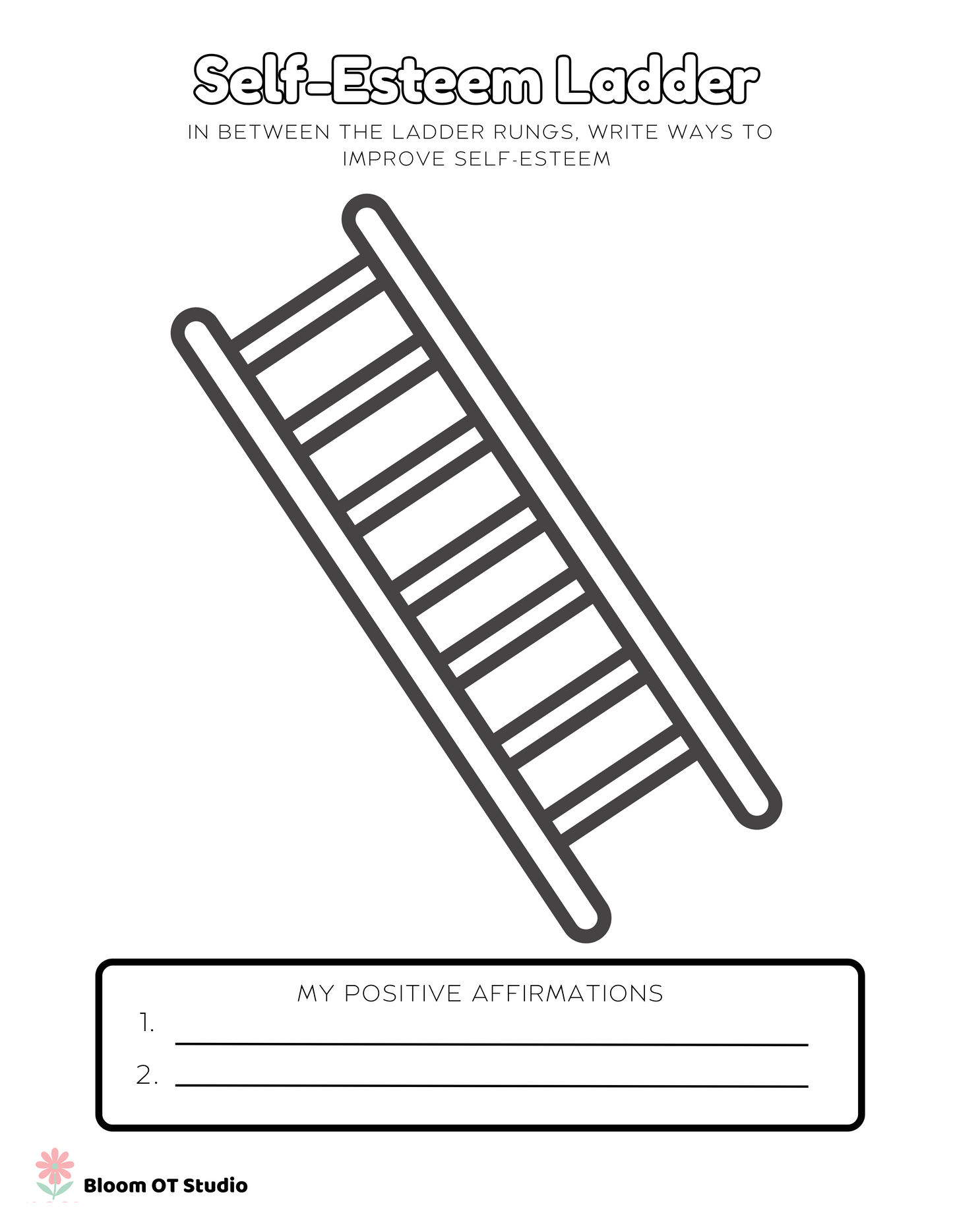 Printable Self-Esteem Worksheets for Kids, Teens & Adults | OT Mental Health Resource